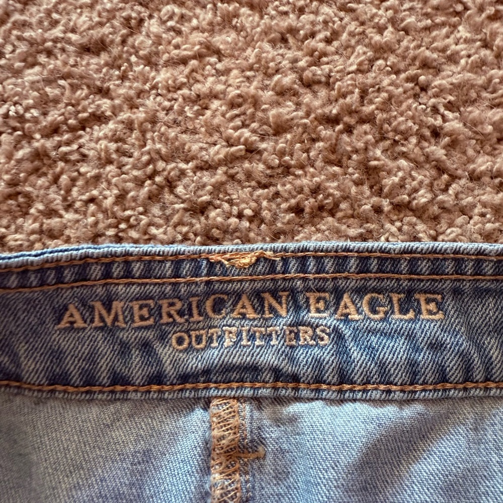 American Eagle Outfitters Blue Button-Up Mini Skirt - Picture 3 of 7